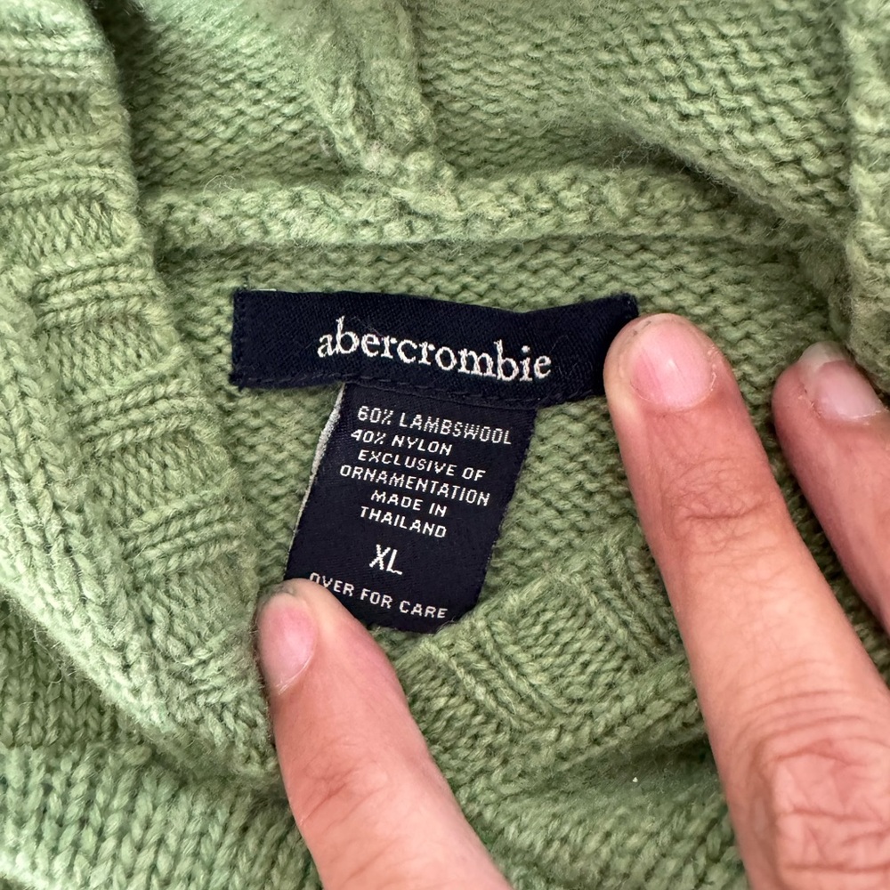 Abercrombie Kids green hoodie sweater Size XL - Picture 3 of 7